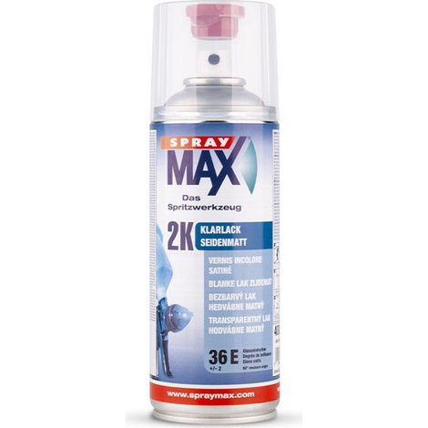 Bombe de vernis - Transparent - Satiné - Bi-composants - Auto/moto - SprayMax - 400ml