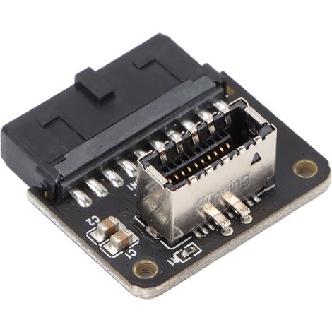Adaptateur USB 3.0 19/20 Broches vers Type-E Anglé 90°, Convertisseur pour Carte Mère (1/5)