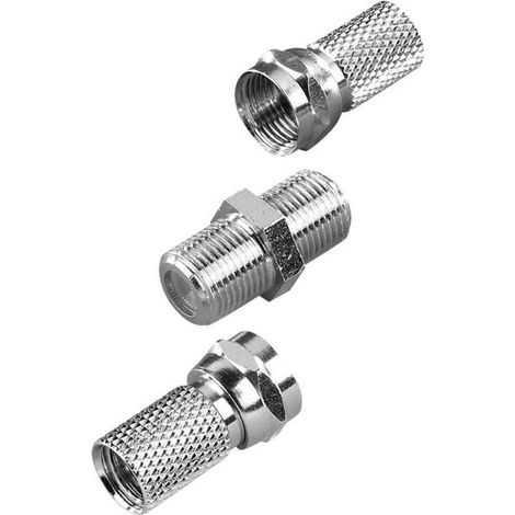 Vivanco VVSATADAPTKITF conector coaxial Tipo F 3 pieza(s)