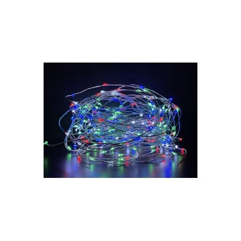 CATENA LUMINOSA A BATTERIA 20 GOCCE LED MULTICOL