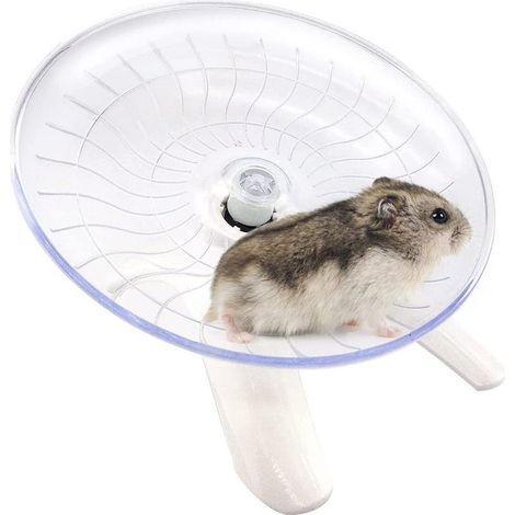 Toy for Small Animals Wheel, Wheel for Hamsters, Exercise Wheel for Hamsters, Silent Exercise Wheel for Hamster, Rodents, Running Wheel for Rodents and Small Animals (White) (1/5)
