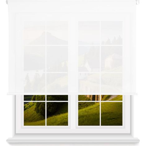 WellHome Estor enrollable translúcido con cadena PVC, 140x175cm Blanco (1/5)