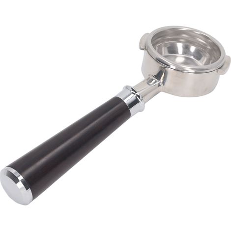 Poignée de porte-filtre à café 58 mm en acier inoxydable, amovible, sans fond, à 3 oreilles, pour machine à café Nuova, couleur bois de santal (1/5)
