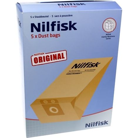 Nilfisk - papieren stofzakken business+ (5) - family+/busin - 82222900 - 5715492007653