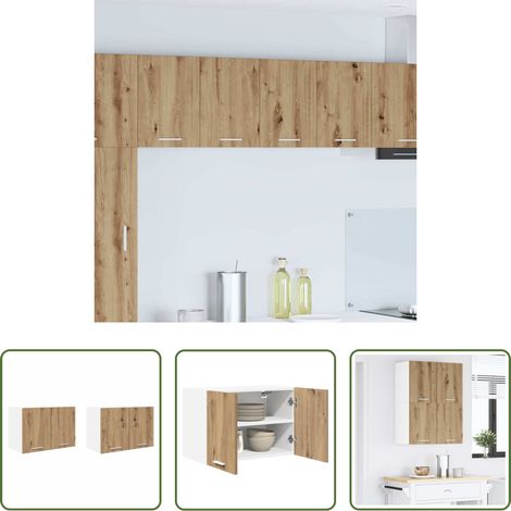 Hängeschrank - Hängeschrank 2 pcs Artisan-Eiche und Weiß 60 x 31 x 40 cm (1/5)