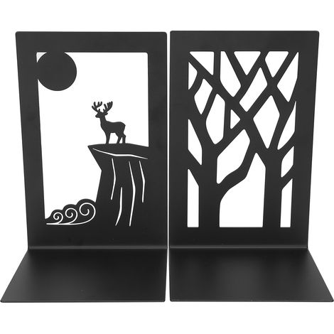 Serre-livres en métal, serre-livres en fer forgé, organiseurs de fichiers de bureau, serre-livres à poser contre des arbres et serre-livres en forme de cerf des falaises. (1/5)