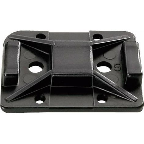 HellermannTyton TY8G1S-W-C1 Basetta di fissaggio autoadesivo, avvitabile 151-11810 senza alogeni, stabilizzata UV, resi (1/2)