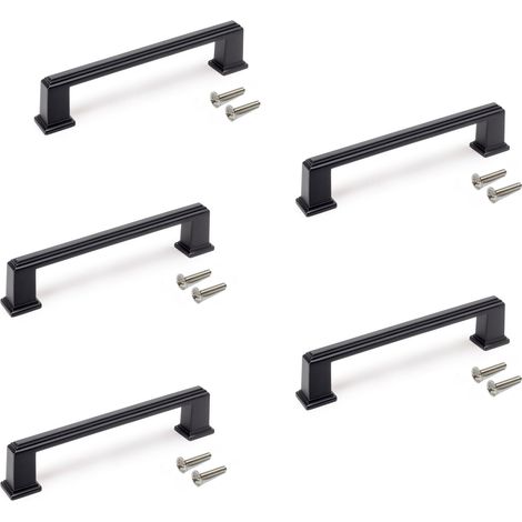 Emuca Tanger Möbelgriffe Schwarz Set von 5 (1/5)