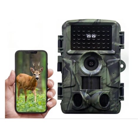 Caméra de Chasse WiFi 4K/60MP Full HD avec , Vision Nocturne Infrarouge 940nm No Glow, Détection de Mouvement 0,2s, Étanche IP66, pour Observer la Faune