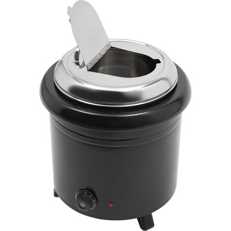 Bollitore/scalda-zuppe professionale in acciaio inox da 13 litri - Pentola elettrica da 400 W - Mantiene la zuppa calda da 30 a 85 °C con coperchio rimovibile per zuppa, formaggio e vin brulé