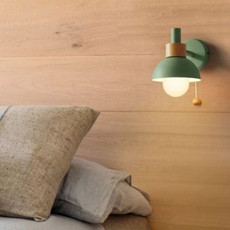1 Applique murale LED, Bois, Interrupteur intégré, Ampoule incluse, Chambre, Salon (1/3)