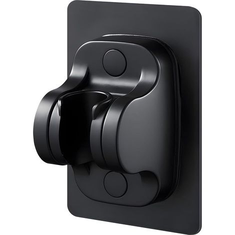 Support de pommeau de douche sans perçage, support de douche sans perçage avec angle réglable, support de douchette étanche, adhésif puissant, noir (1/5)