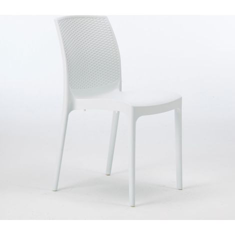 Silla de cocina Apilable de Poliratán BOHÈME Línea Grand Soleil - Blanco