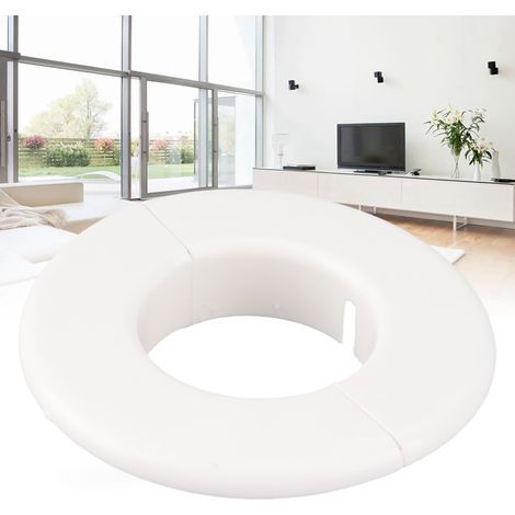 Couvercle de trou mural pour climatiseur - Accessoire de décoration partition PP 55mm - Blanc/Modèle décoratif simple à installer (1/4)