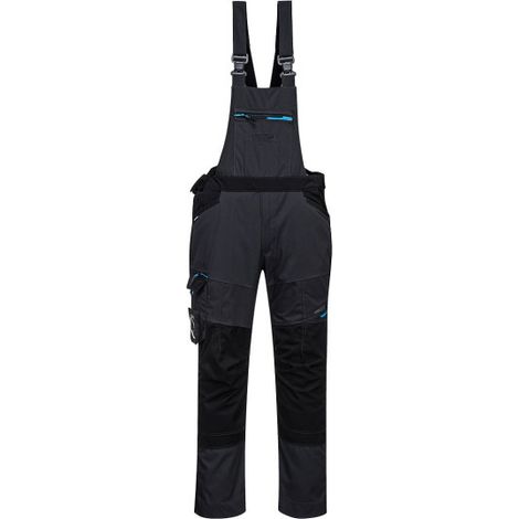 Peto de trabajo de triple costura WX3 de puntos reforzados, polialgodón S Gris metálico