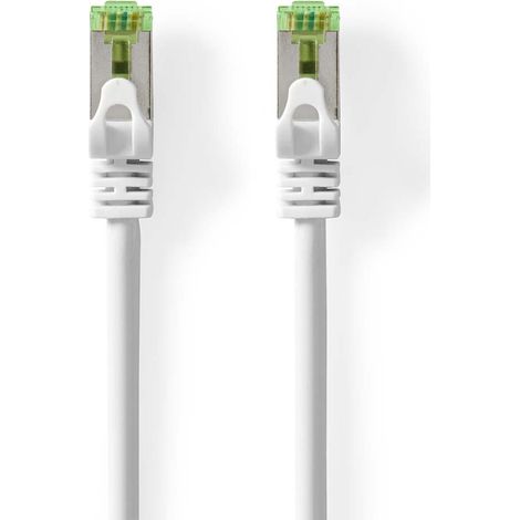 Nedis CAT7-Netzwerkkabel / S/FTP / RJ45 Stecker / RJ45 Stecker / 10.0 m / Snagless / Rund / LSZH / Weiss / Box (1/2)