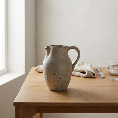 Neutral Speckled Rustic Decorative Jug (1/2)