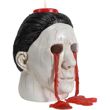 Halloween-Kerzenhalter, Halloween-Statue mit blutenden Augen, gruselige Kerzenhalter-Dekoration (1/5)