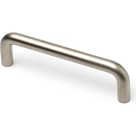 Poignée en fer avec finition nickelée, dimensions: 106x10x30mm et inserts: 96mm - talla
