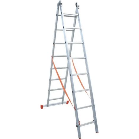 FACAL - Échelle transformable aluminium 2 plans Génia – Longueur 3 à 6 m - Longueur déployée 4,42 m
