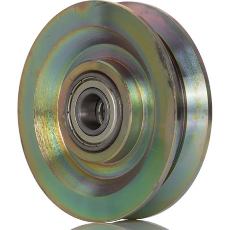 Roue de chariot Fonte 100mm x 24mm, alésage 15mm, longueur 24mm, Roulement à bille, Capacité de 300kg ( Prix pour 1 ) (1/3)