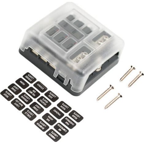 6-facher DC 12V-24V Sicherungsblock mit Schutzabdeckung und LED-Anzeige für Auto, Boot, Trike (1/4)