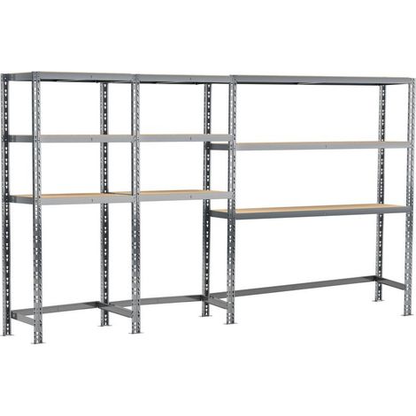MODULO STORAGE Concept rangement de garage - longueur 290 cm - 9 plateaux (1/3)