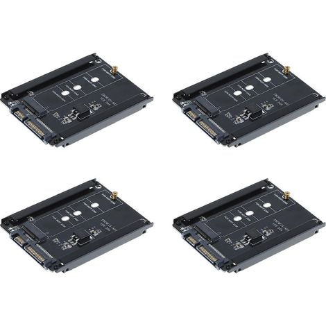 CY B+M Socket 2 M.2 NGFF (SATA) SSD auf SATA 2,5" Adapter (schwarzes Gehäuse) für 2230/2242/2260/2280 mm M.2 SSDs (1/5)