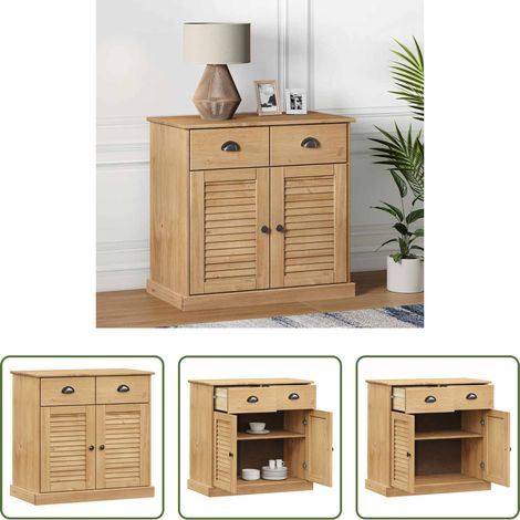 vidaXL Meuble de cuisine - Buffet avec tiroirs VIGO 78x40x75 cm bois massif de pin (1/5)