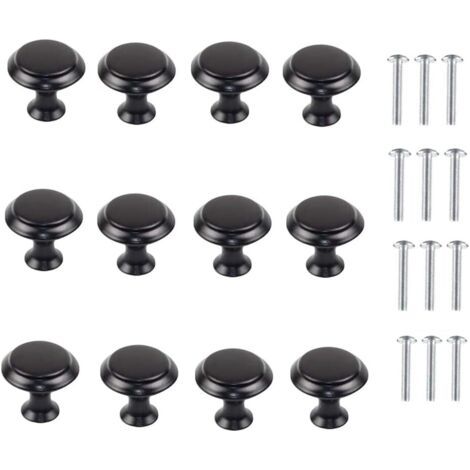 Boutons de Porte de Placard,12 Pièces Alliage d'aluminium Poignée de Meuble Cuisine Ronde en Forme de Champignon pour cuisine,armoire,placard,tiroir,chambre à coucher,meubles de salle de bains.