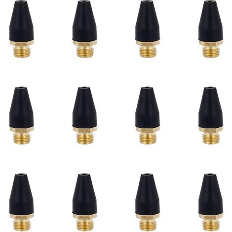 12 Stück schwarze Luftdüsenaufsätze aus Legierungsgummi für Druckluftwerkzeuge, Luftgebläseaufsätze aus Legierungsgummi für Druckluftwerkzeuge, Zubehör für Druckluftwerkzeuge zum Aufpumpen (1/5)