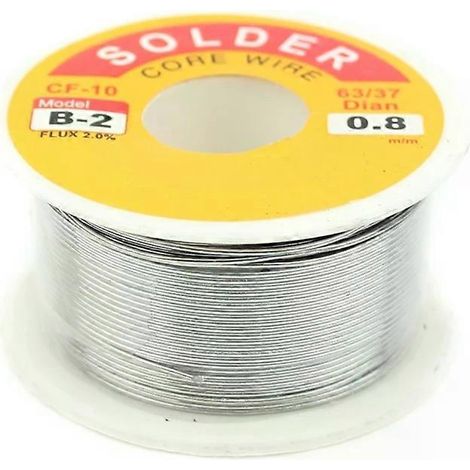 Fil à souder 0,8 mm en étain-plomb avec flux de fusion, par JIAFA (1/5)