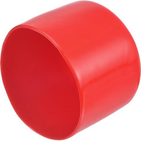 2pcs Embouts en Caoutchouc, 53 mm ID Vis Filetage Protecteur en PVC Embouts de Protection Flexible pour Tube Métallique, Câbles, Fils, Tige, Écrou et Cache Boulon, Rouge (1/5)