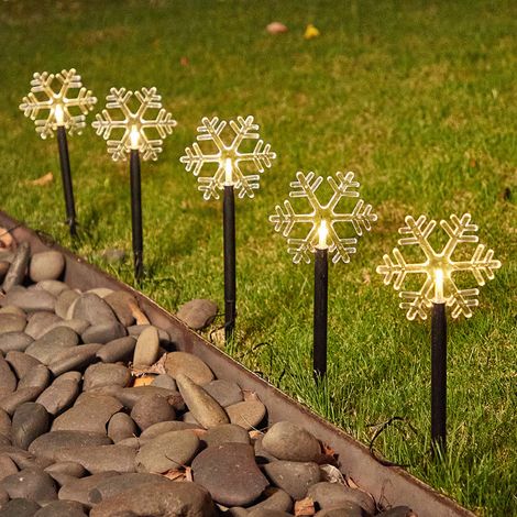 Lumières Solaires Étoiles de Noël Extérieur Économie d'Énergie Étanches pour Jardin Allée Pelouse Terrasse Décoration (1/5)