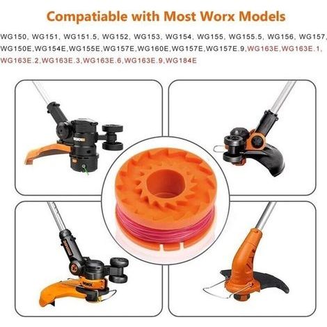 Ersatzspule kompatibel mit Akku-Rasenmähern, Netzkabelkappe, automatischer Unkrautbekämpfung, 10er-Packung (1/3)