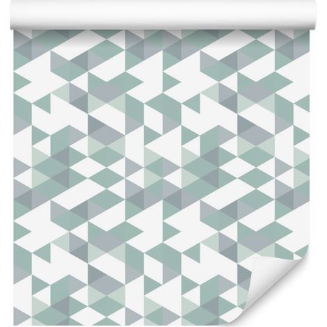 Carta da parati con motivo geometrico colorato per soggiorno e camera da letto, 50x1000 cm. (1/5)