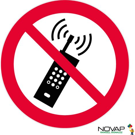 Panneau Interdit aux téléphones mobiles - Rigide Ø450mm - 4080598