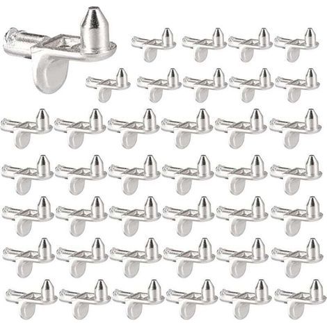 40 Stück L-förmige Regalträgerstifte 5 mm für Möbel, Schränke, Bücherregale, Regale, Büroaccessoires (1/5)
