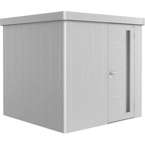 Casetta per attrezzi Neo 2B porta standard, grigio quarzo metallizzato (1/5)