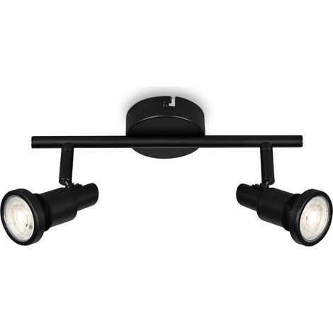 BRILONER - Adjustable LED bathroom ceiling light, IP44, warm white light color, GU10, black, 275x80x123 (LxWxH) (1/5)