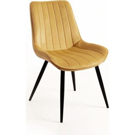 Packs Sillas Comedor - Pack 4 Sillas Lene Terciopelo - Mostaza (1/5)