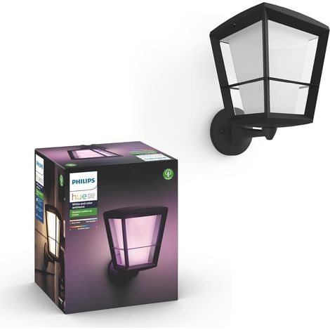 Applique LED Philips Hue White e Color Ambiance Econic, per esterni, dimmerabile, 16 milioni di colori, controllabile tramite app, compatibile con Amazon Alexa [classe energetica A] (1/5)