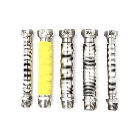KIT DE 5 PIÈCES FLEXIBLES EN ACIER INOXYDABLE EXTENSIBLES POUR CHAUDIÈRES À GAZ Dimensions : 150/300 mm