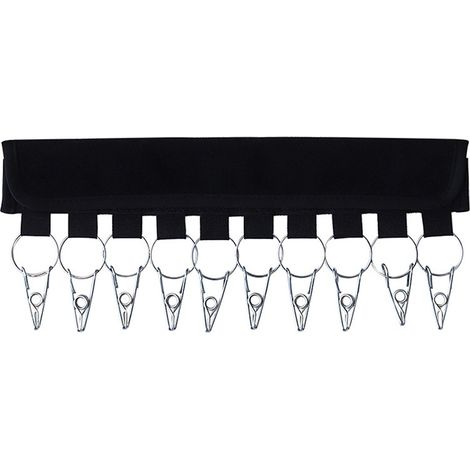 Porte-casquettes à 10 clips, organisateur de chapeaux, cintre noir (1/2)
