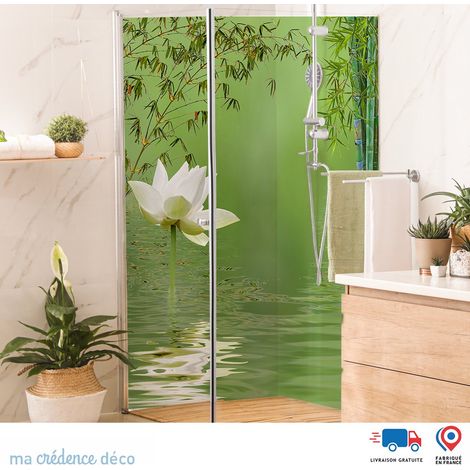 Panneau de douche : Lotus et bambou 2 - Alu composite - 90 - 245 (1/3)