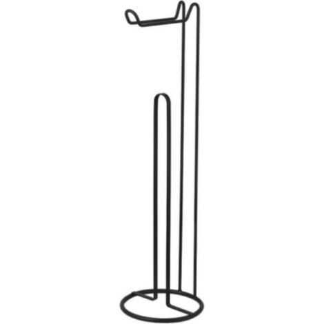 15x15x54cm,Noir Mat,PorteRouleau Papier WC sur Pied, Porte Papier Toilette sur Pied, pour Stocker 3 Rouleaux,dérouleur de Papier hygiénique (1/5)