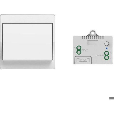 Interrupteur sans fil autoalimenté, sans pile, télécommande sans fil pour les lumières et appareils électriques, étanche et sûr (1/5)