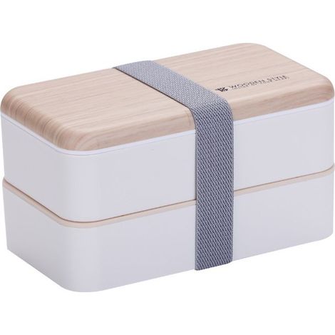 Boîte à bento japonaise blanche 1200 ml pour adultes et enfants (1/5)