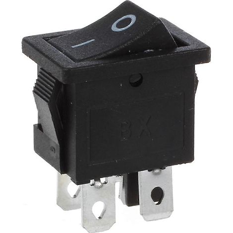 Lot de 10 interrupteurs à bascule DPST 2 positions, 4 broches, marche/arrêt, pour bateaux, 10 A/125 V ou 6 A/250 V CA