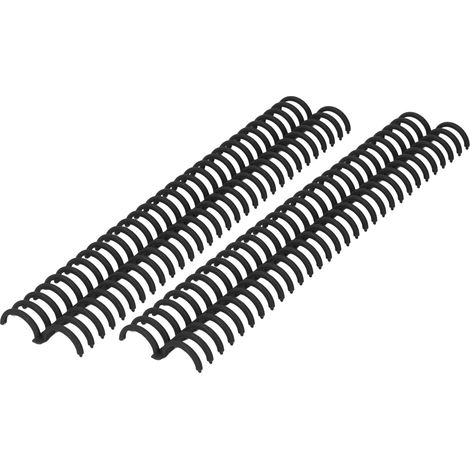 Schwarze Kunststoff-Spiralbindung, 10 Stück, abnehmbarer Rücken, 30 Löcher, 22 mm Durchmesser, robuste, verschleißfeste Ringe für Ordner (1/5)